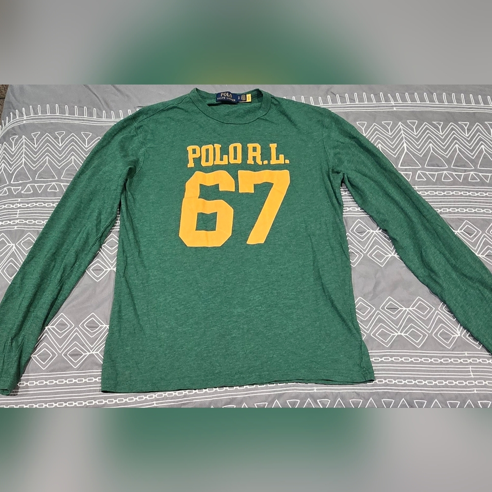 Polo Ralph Lauren Custom Slim Fit Jersey Graphic Longsleeve Size Small